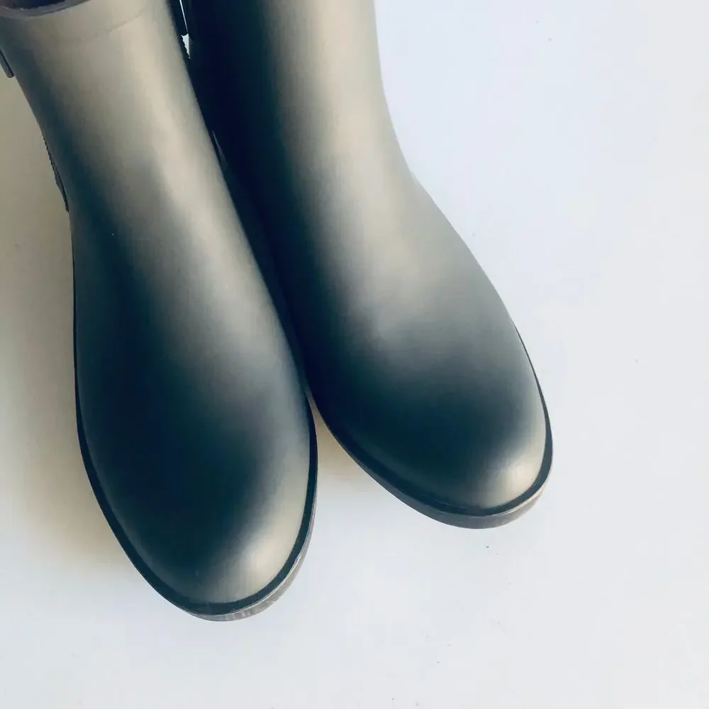 Lucky Brand 'Basel' Women's 8 Rain Boot Gray Ankle Bootie Rubber Outdoor Garden
